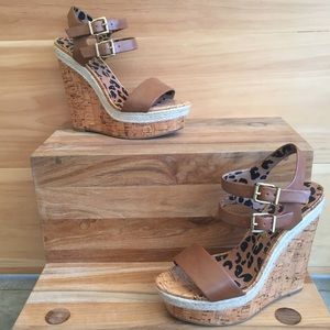 Jessica Simpson cork platform wedge